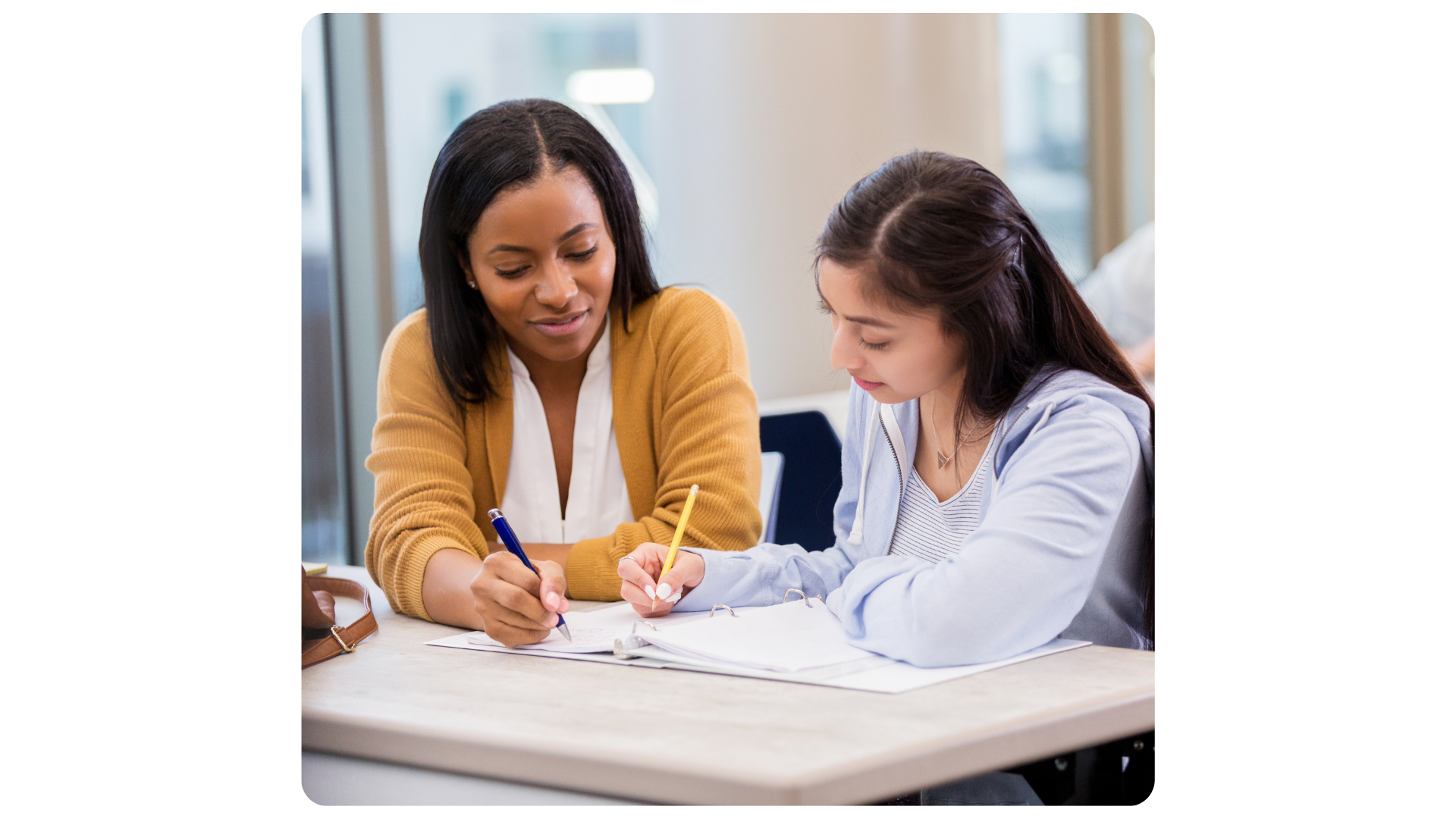 Students working together