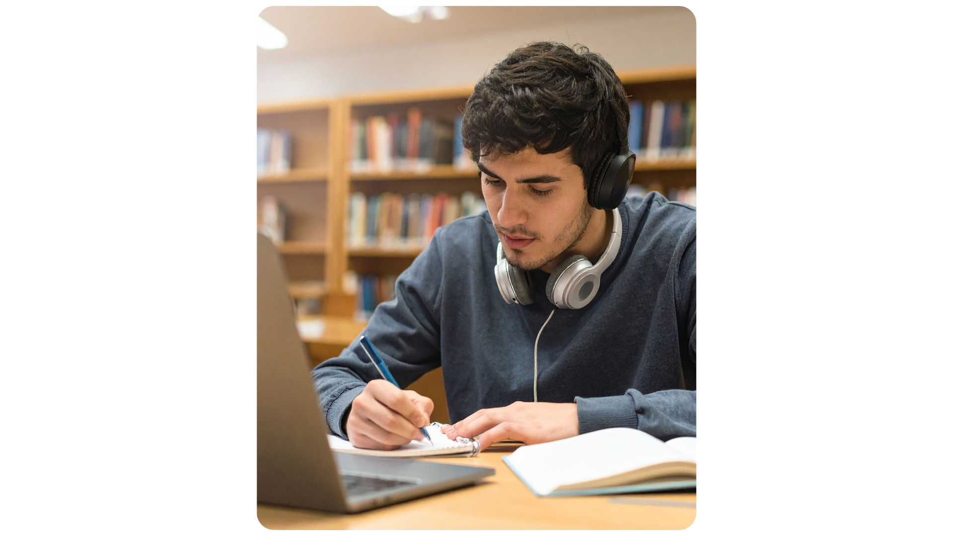 Student using AI platform